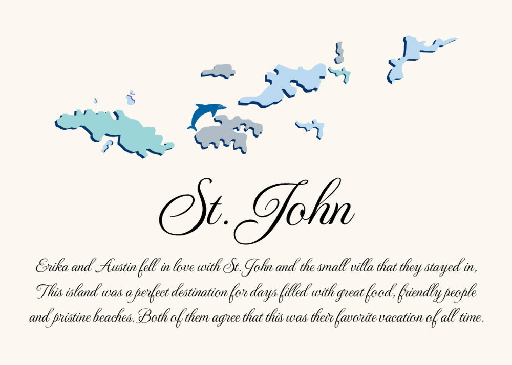 Map of the Virgin Islands 2  Memorabilia Cards