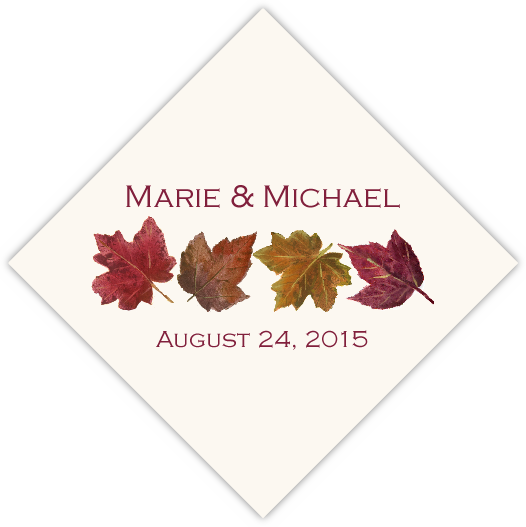 Maple Leaf Pattern  Favor Tags