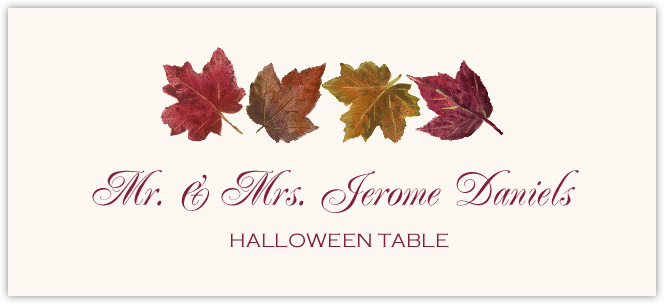 Maple Leaf Pattern  Place Cards