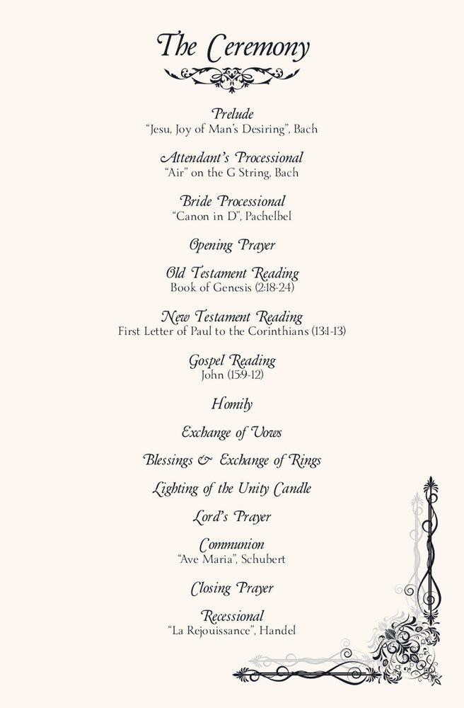 Midsummer's Night Dream  Wedding Programs