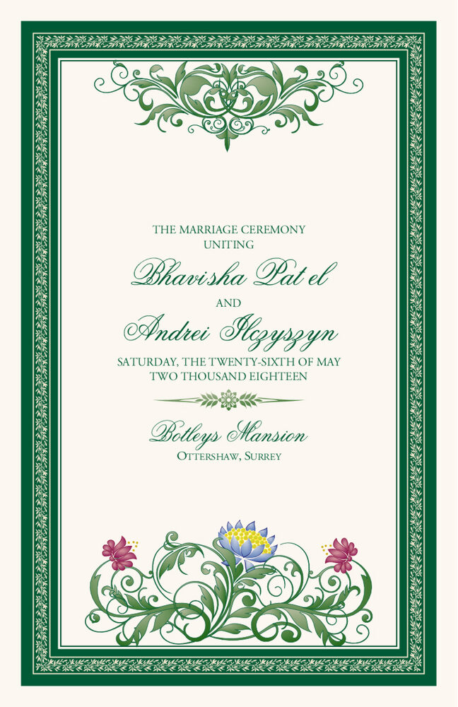 Moon Bloom  Wedding Programs