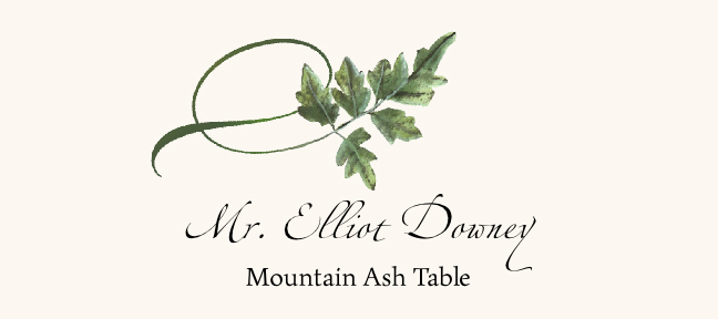 Assorted Twisty Leaves  Place Cards