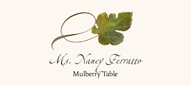 Assorted Twisty Leaves  Place Cards
