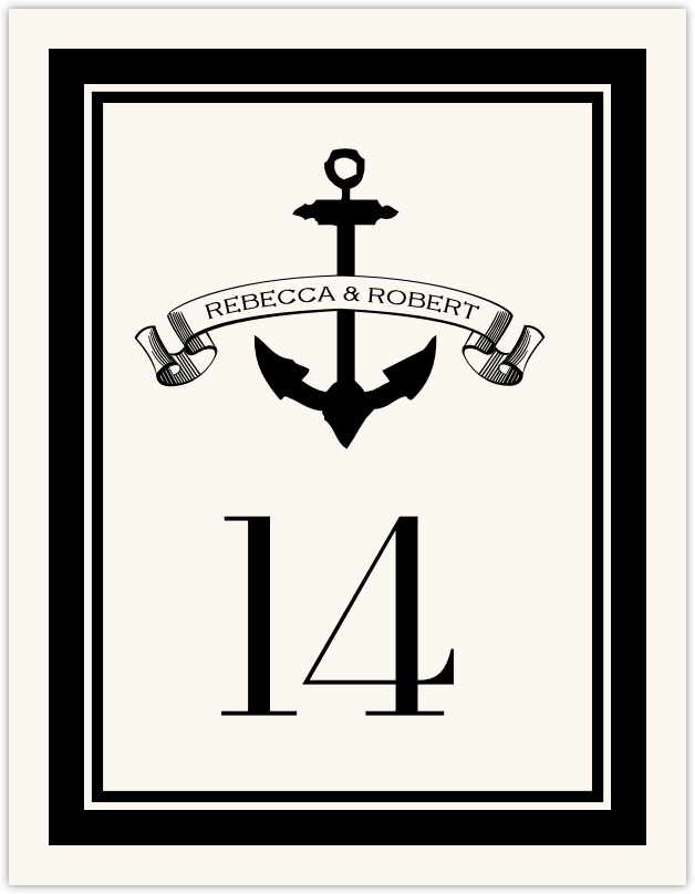 Anchor Banner  Table Numbers