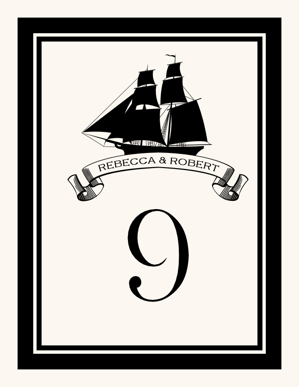 Brig Banner  Table Numbers