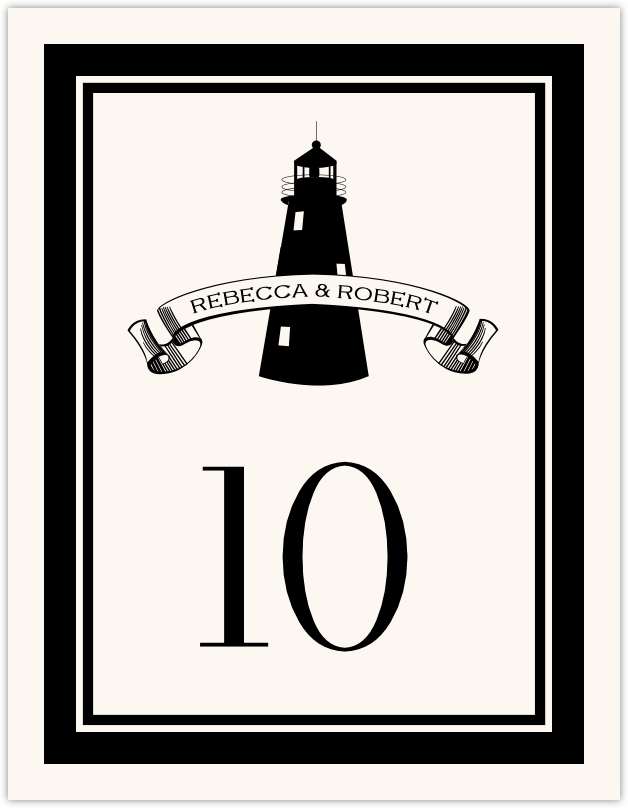 Lighthouse  Table Numbers