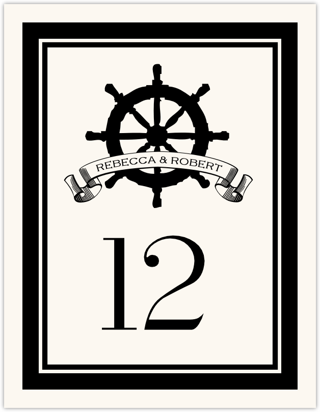 Steering Wheel Banner  Table Numbers