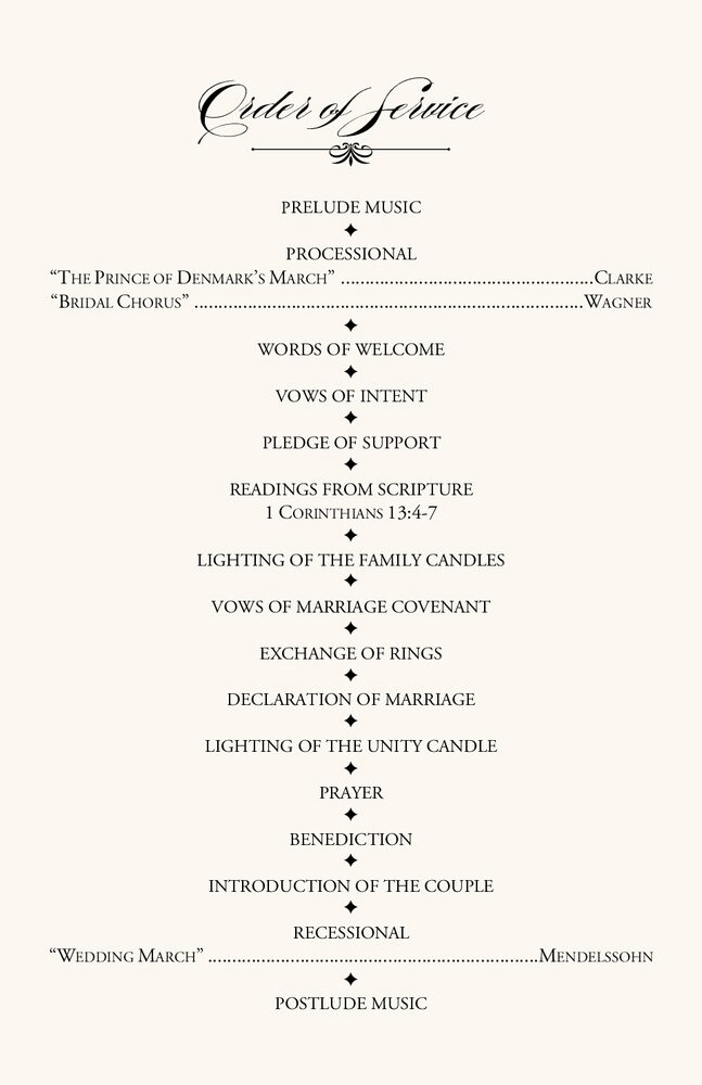 Nighthawk Flourish Birds  Wedding Programs