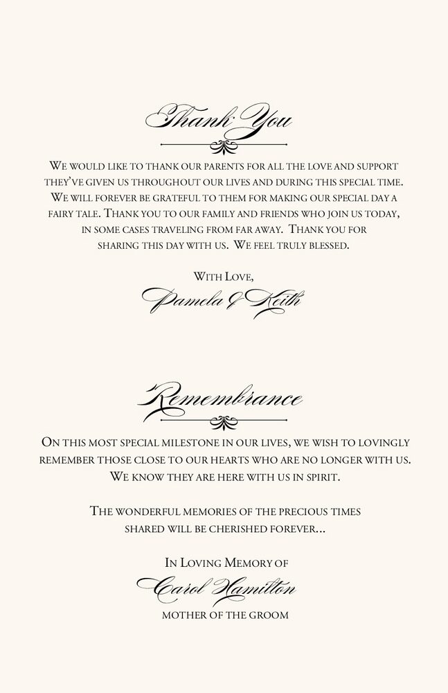 Nighthawk Flourish Birds  Wedding Programs