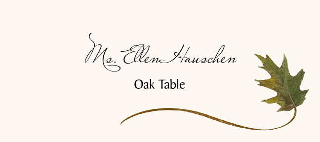 Assorted Wispy Leaves  Place Cards