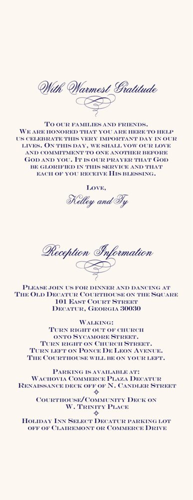 Old Script and Engravers  Wedding Programs