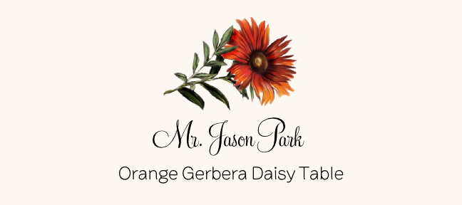 Assorted Flowers  Place Cards