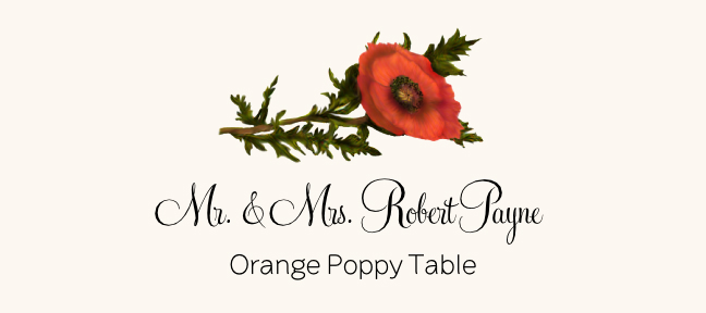 Assorted Flowers  Place Cards