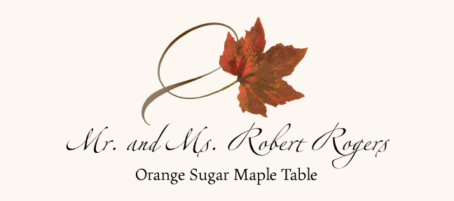 Assorted Twisty Leaves  Place Cards