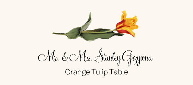 Assorted Flowers  Place Cards