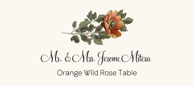Assorted Flowers  Place Cards