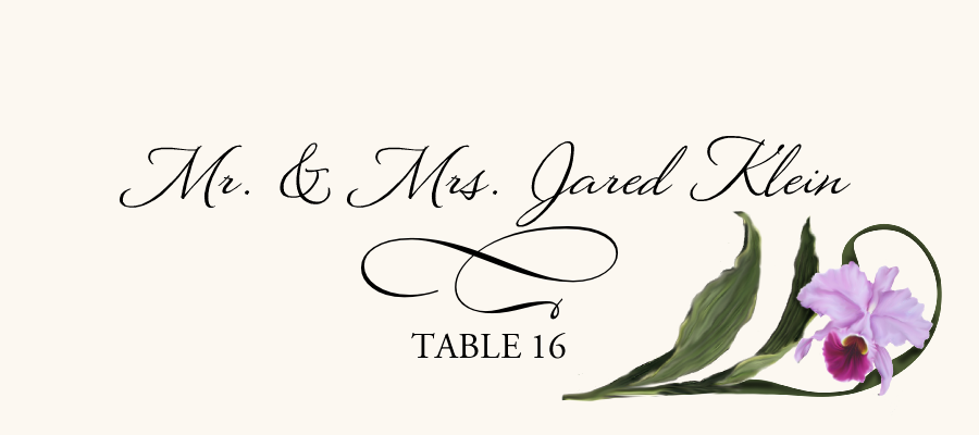 Orchid Assortment  Place Cards
