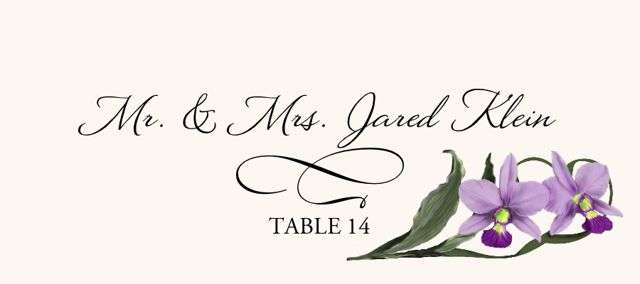 Orchid Assortment  Place Cards