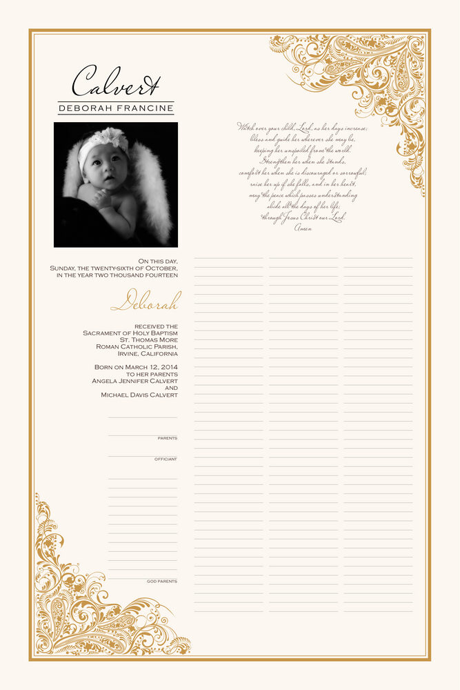 Paisley Power Corner  Baby Certificates