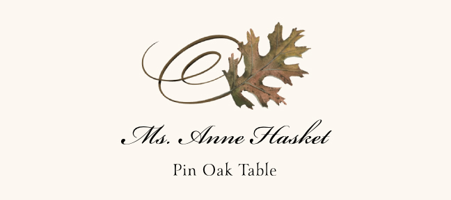 Assorted Swirly Leaves  Place Cards