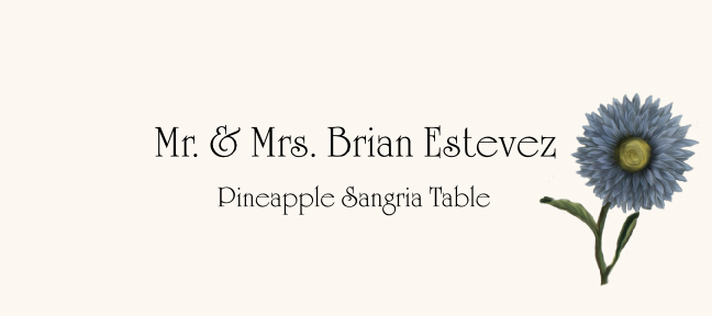 Pineapple Sangria  Place Cards