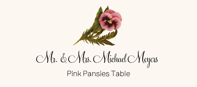 Assorted Flowers  Place Cards