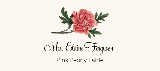 Assorted Flowers  Place Cards