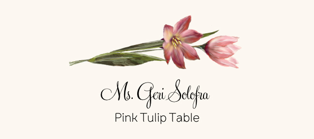 Assorted Flowers  Place Cards