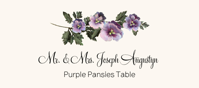 Assorted Flowers  Place Cards
