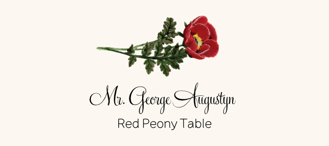 Assorted Flowers  Place Cards