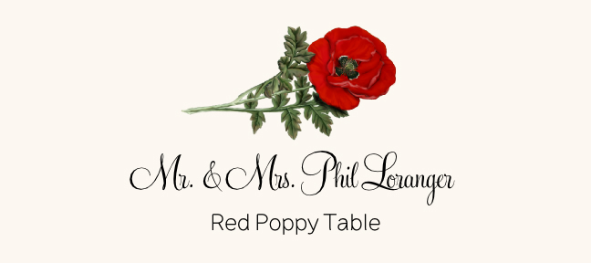 Assorted Flowers  Place Cards