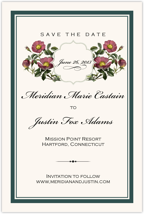 Rose Garden  Save the Dates