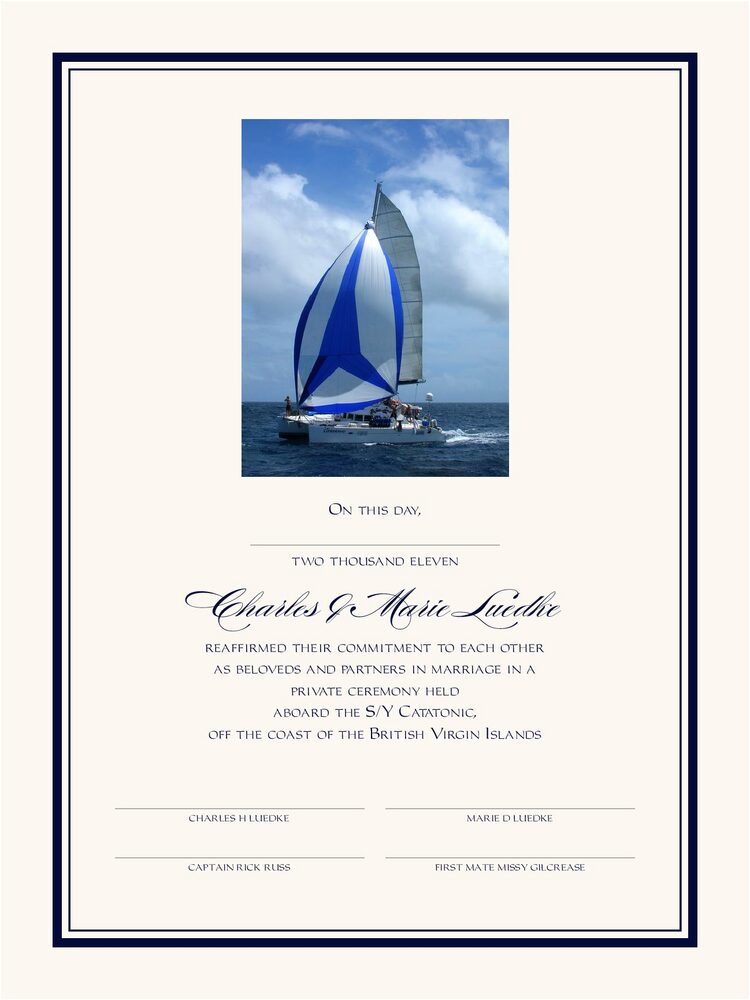 Hobbies (Photo) Reaffirmation  Wedding Certificates