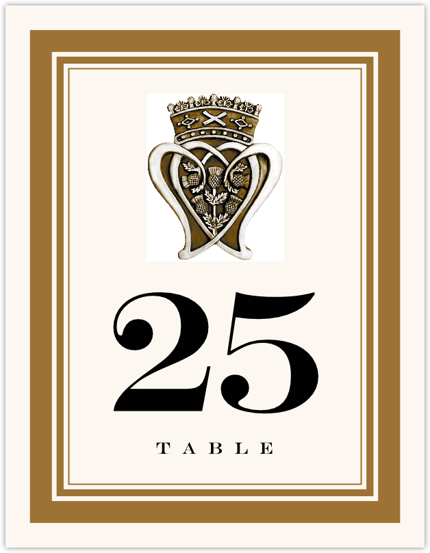Bronze Scottish Luckenbooth  Table Numbers