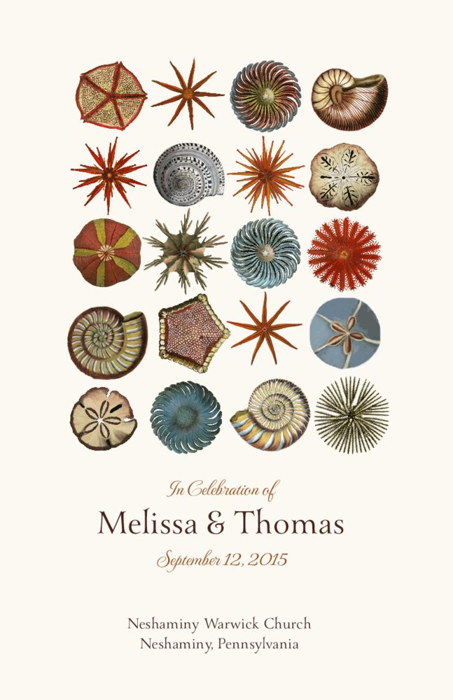 Sea Flowers  Wedding Programs