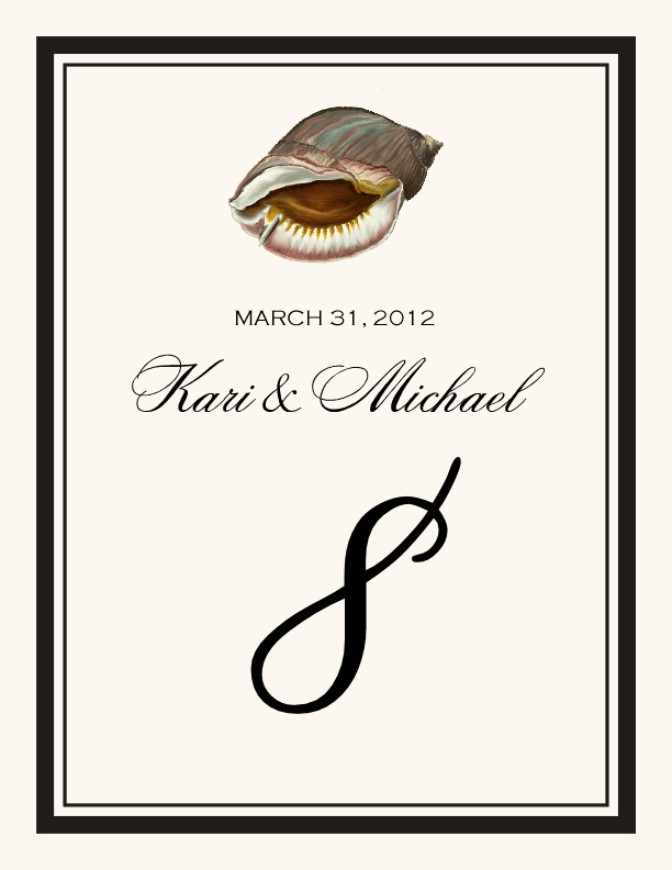 Antique Seashell Collector  Table Numbers