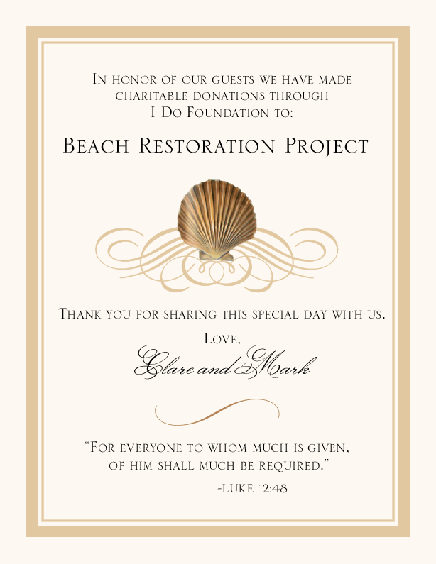 Seashell Flourish 03  Donation Cards