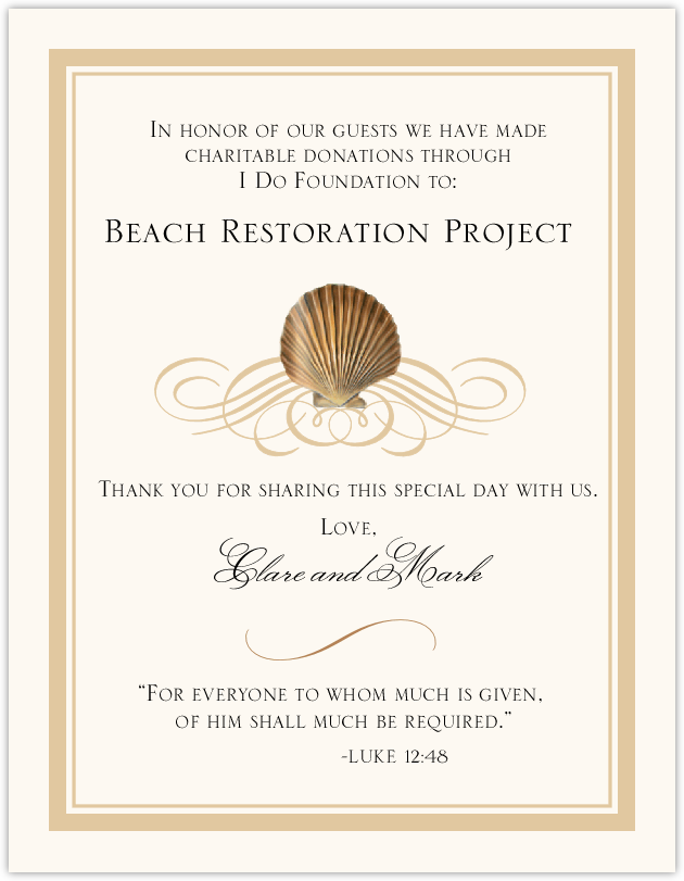Seashell Flourish 03  Donation Cards