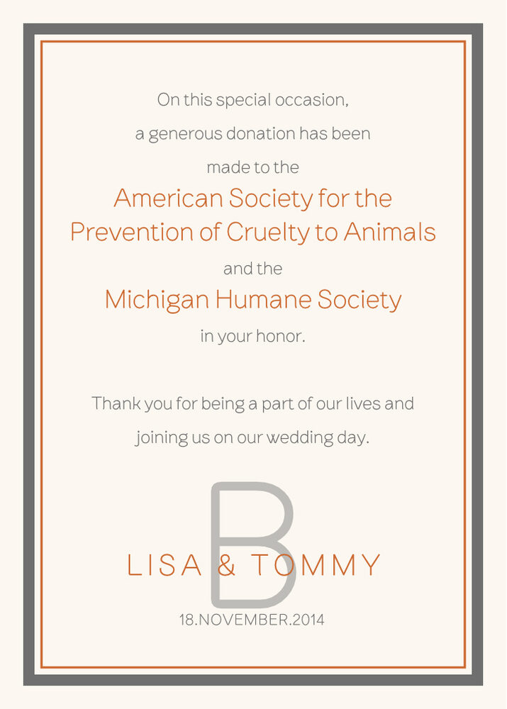 Brownstone Monogram 15  Donation Cards