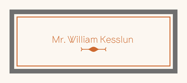 Brownstone Monogram  Place Cards