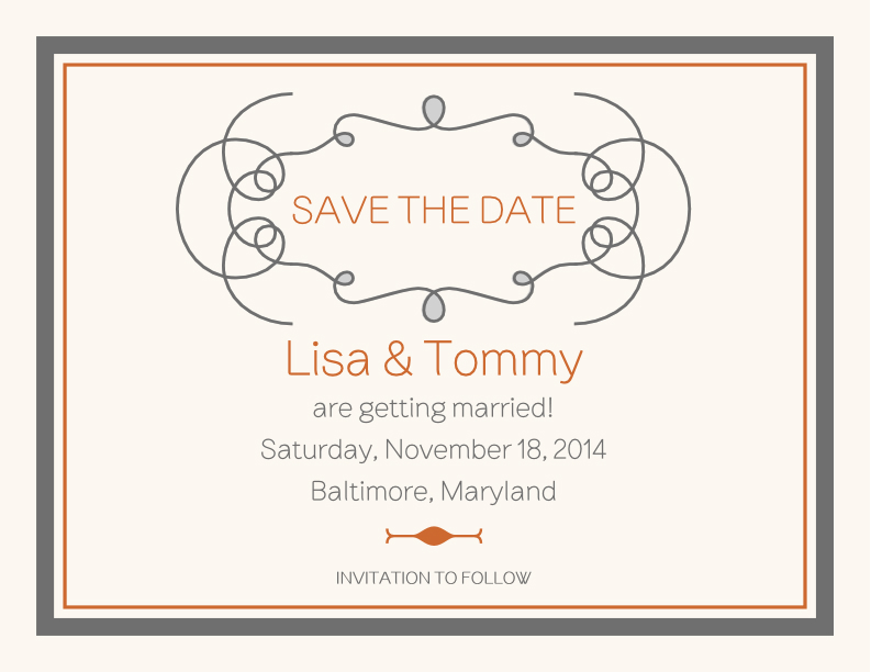 Brownstone Monogram 15  Save the Dates