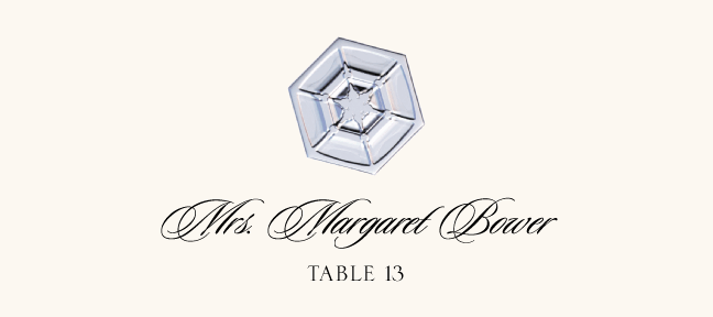 Snowflake Assortment  Place Cards