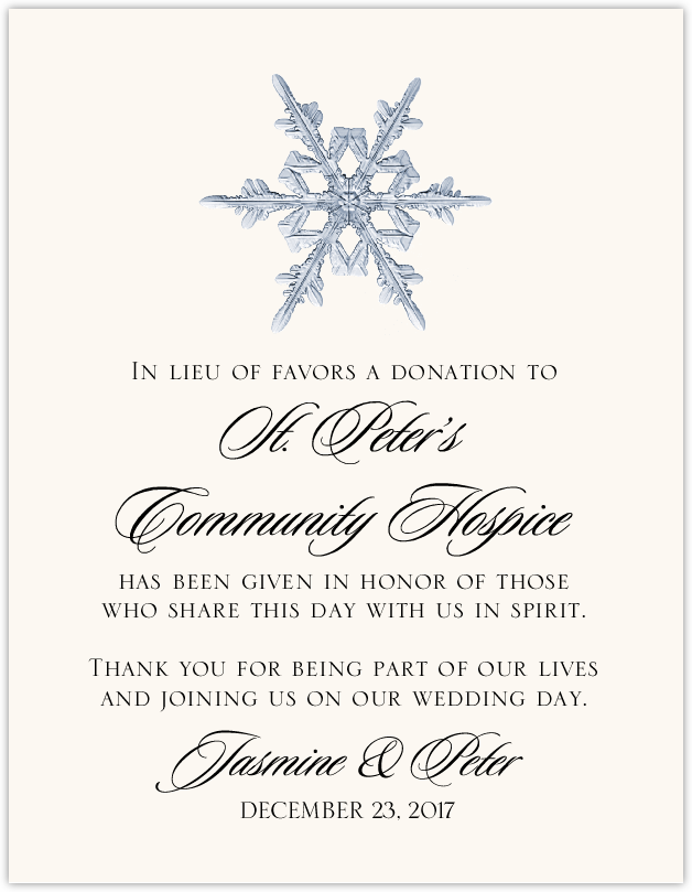 Snowflake 03  Donation Cards