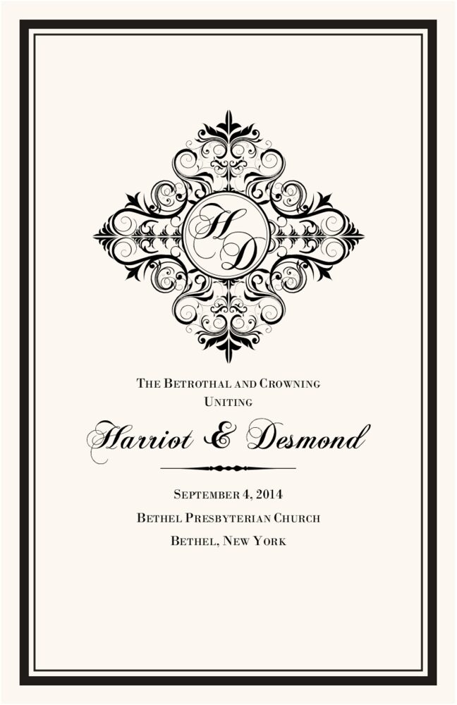 Spiral Swirl  Wedding Programs