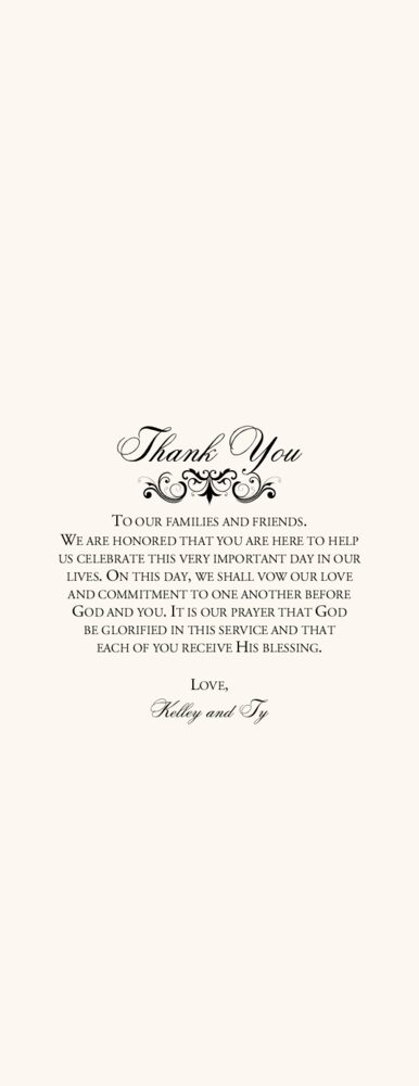 Spiral Swirl Top and Bottom  Wedding Programs