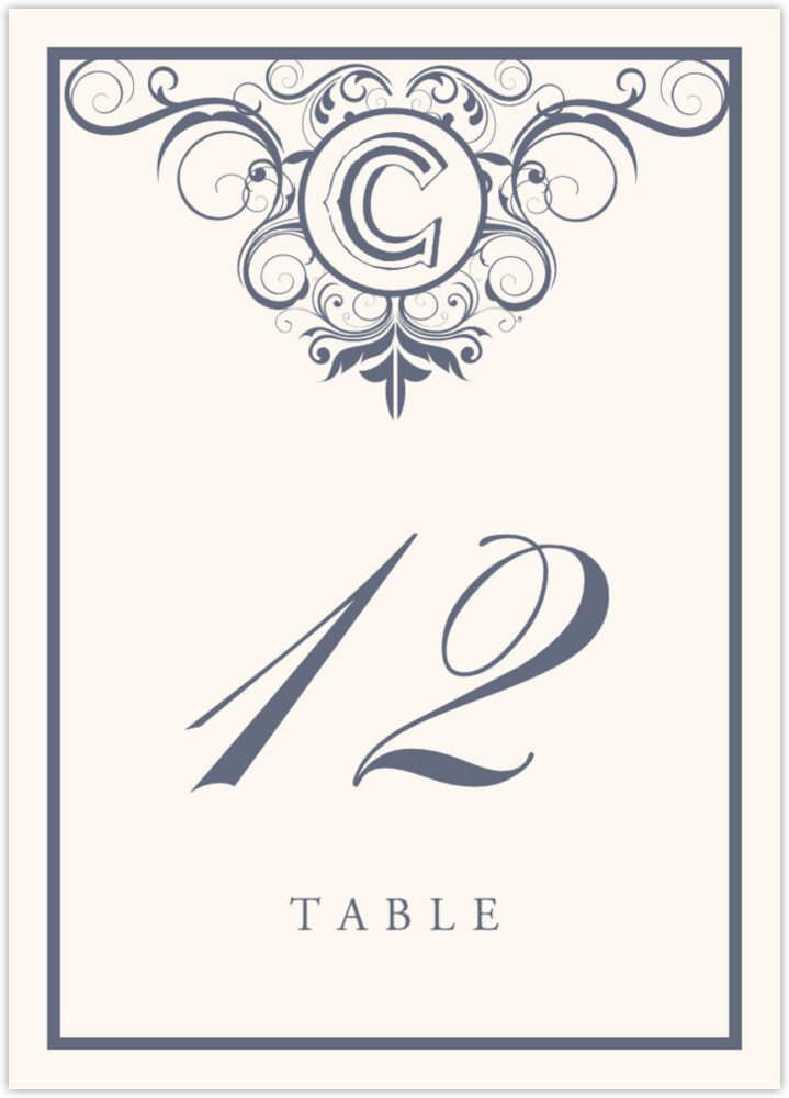 Spiral Swirl Top  Table Numbers