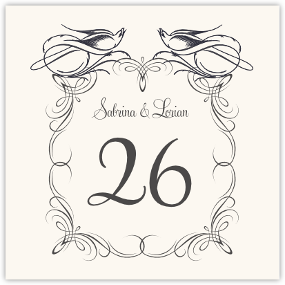 Starling Square  Table Numbers