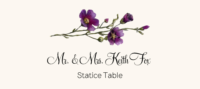 Assorted Flowers  Place Cards