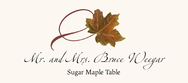 Assorted Twisty Leaves  Place Cards