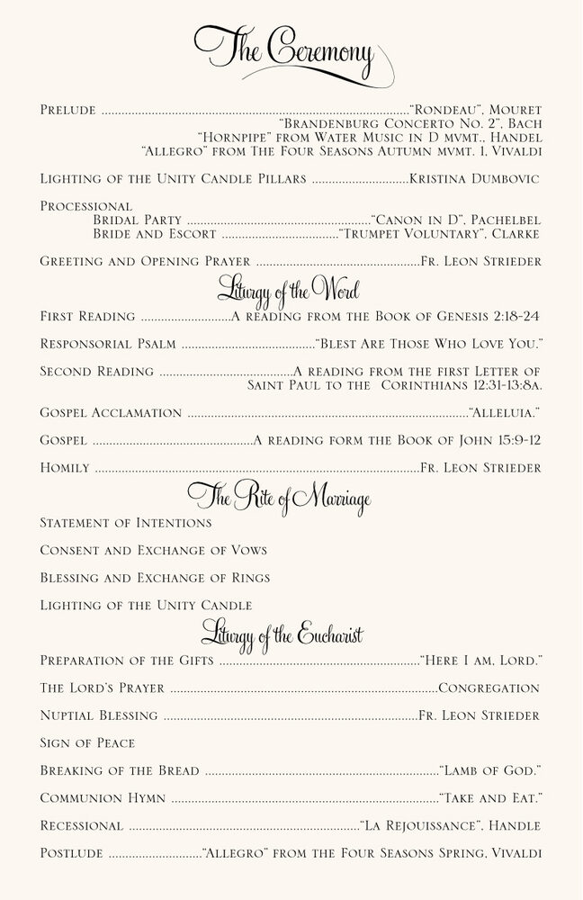Sunflower  Wedding Programs